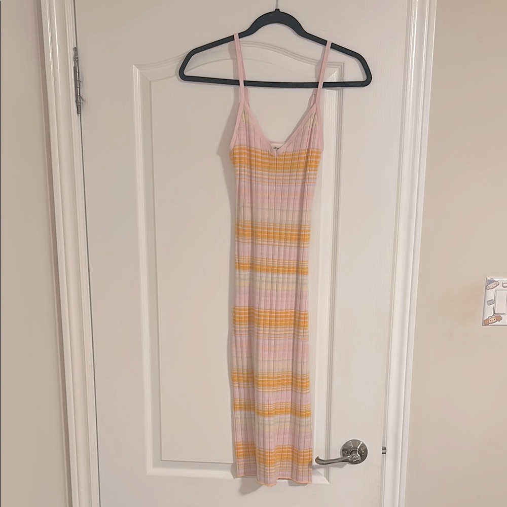 Striped Pink and Orange Women's Dress